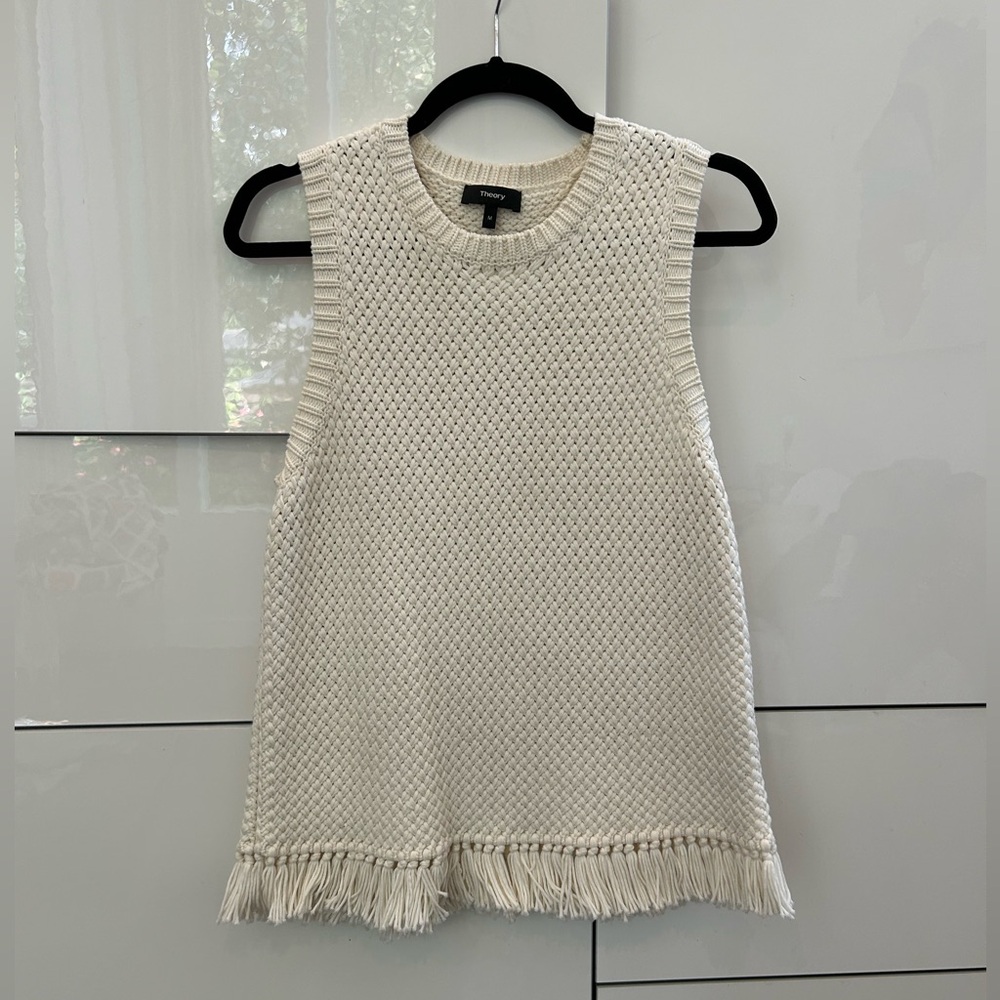 Theory cotton sleeveless knit top size M